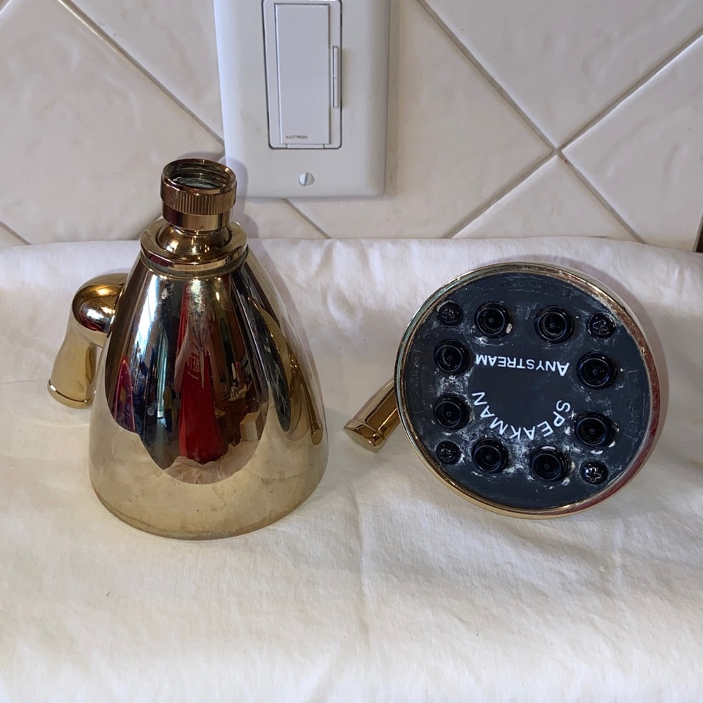 Speakman anystream Shower Head, High Pressure, Solid Brass set of 2
